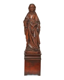 A Continental carved wood sculpture