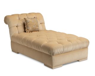A tufted chaise longue