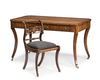 A Classical-style desk and matching chair