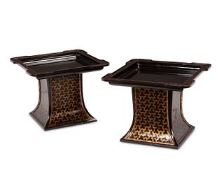 A pair of contemporary Chinoiserie tray tables