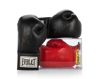 Three autographed Everlast boxing gloves