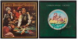 Two signed and inscribed LPs