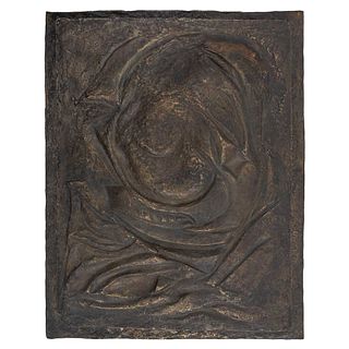 GERMÁN CUETO, Homenaje a Picasso, Firmada, Placa en bronce, 49 x 38 x 3.5 cm