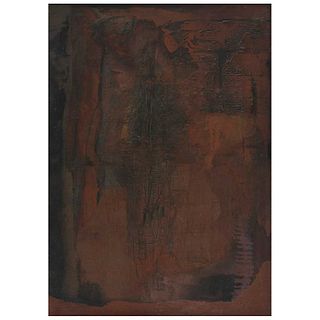IRMA PALACIOS, Corazón de la tierra, 1985, Sin firma, Acrílico y polvo de mármol sobre tela, 140 x 100 cm