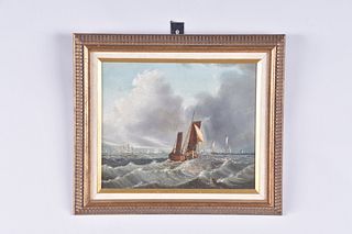 A lot of three 19th & 20th century marine paintings including one signed Diebold