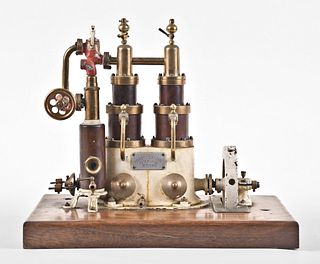 An early 20th century engineers model of a central valve compound steam engine