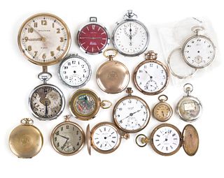A lot of sixteen pocket watches