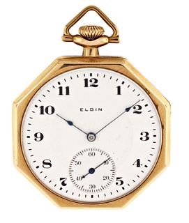 A 14 karat gold Elgin pocket watch