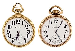 A lot of two American 21 jewel pocket watches including a 60 hour Bunn Special