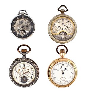 A lot of four pocket watches
