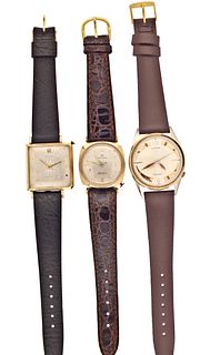 A lot of three Hamilton electric wrist watches