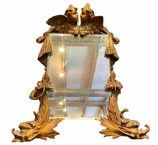 Incredibly Carved Victorian Mirror w Angels & Gargoyles 