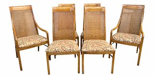 Drexel Heritage Mid Century Cane Back Dining Chairs Set of 6