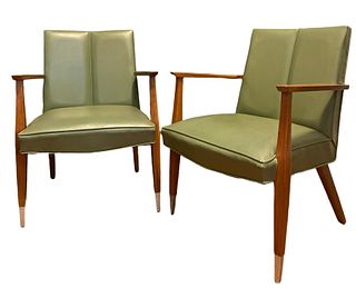 Pair After PAUL McCOBB V Back Arm Chairs 