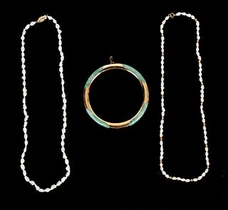 A Group of Pearl and Jade Jewelry