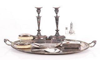 A Group of Estate Silver Plate and Sterling