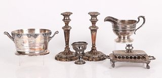 A Group of Silver Plate Tableware
