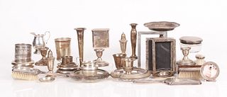 A Large Group of Sterling Tableware