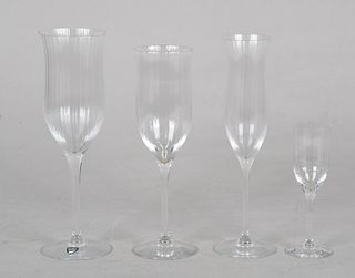 A Set of Crystal Flutes by Orrefors