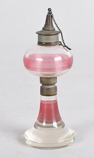 A 19th Century Glass Fluid Lamp