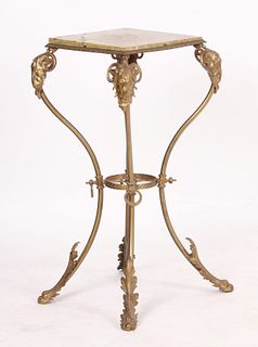 A Gilt Metal and Onyx Plant Stand