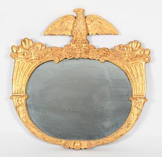 An Italian Neoclassical style carved giltwood mirror