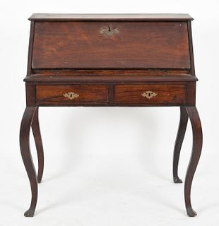 Rococo style rosewood slant front desk, 19th century