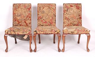Three George II Style Mahogany Chairs