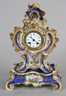 A French Porcelain Clock, Jacob Petit