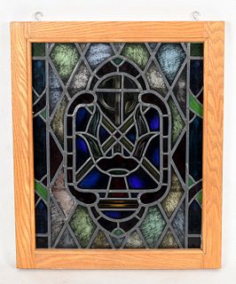 An Ecclesiastical stained leaded glass panel