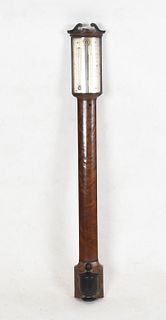 A Regency mahogany stick barometer, Rubergall