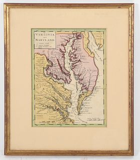 A Colonial Period Map of Virginia and Maryland