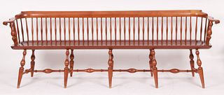 Wallace Nutting maple and pine Windsor bench