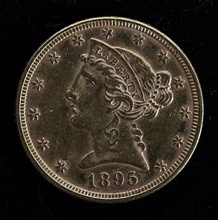 1895 Five Dollar Liberty Head Gold Coin