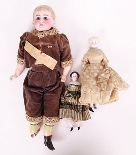 Three 19th Century Dolls
