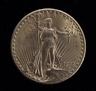 A 1927 Saint-Gaudens Twenty Dollar Gold Piece
