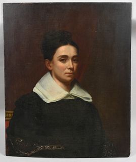 A 19th Century Portrait, Oil on Board