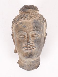 A Gandhara Stone Head Fragment
