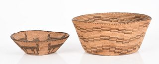 Two Native American Pima Baskets