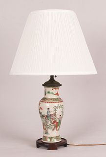 A Chinese Porcelain Lamp/Vase