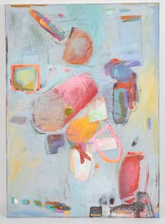 Helen Bershad, large untitled abstract mixed media
