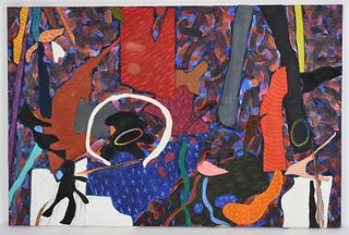 Helen Bershad, Starry Night, abstract mixed media