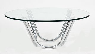 Mid Century Modern glass coffee table