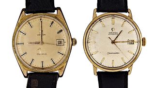 A lot of two Omega wrist watches