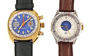A lot of two wrist watches including a chronograph