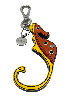 PRADA Leather Seahorse Bag Charm Key Chain