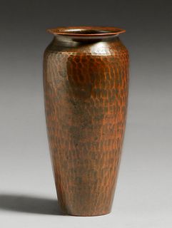Classic Roycroft Hammered Copper Vase c1920s