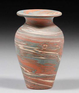 Niloak Pottery Flared Mission Swirl Vase c1920s