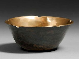 Boston School Arts & Crafts Hammered Copper Bowl c1910s
