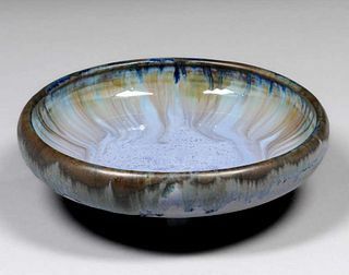 Fulper Pottery Three-Footed Blue Flambe Bowl c1910